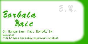 borbala maic business card